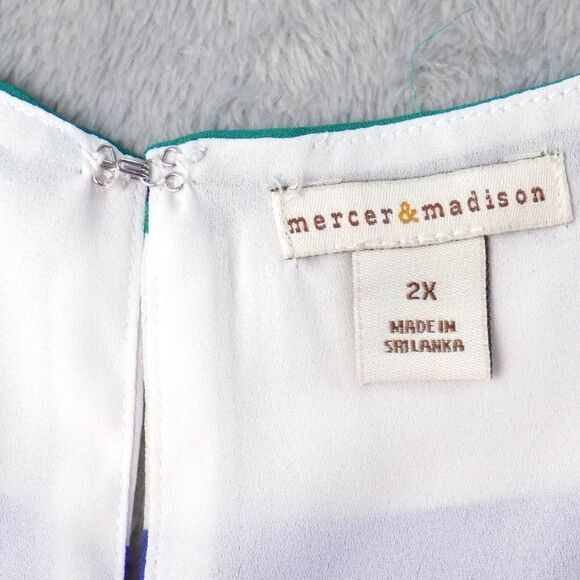 Mercer Madison Top 2X Coastal Everyday Comfy Blue Green Capsule (BUNDLE PRICE $5 - Picture 2 of 5